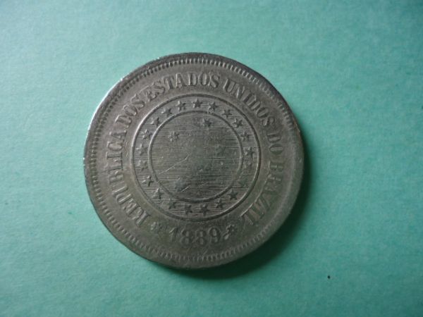 Moeda de 100 réis de Níquel de 1889 BC