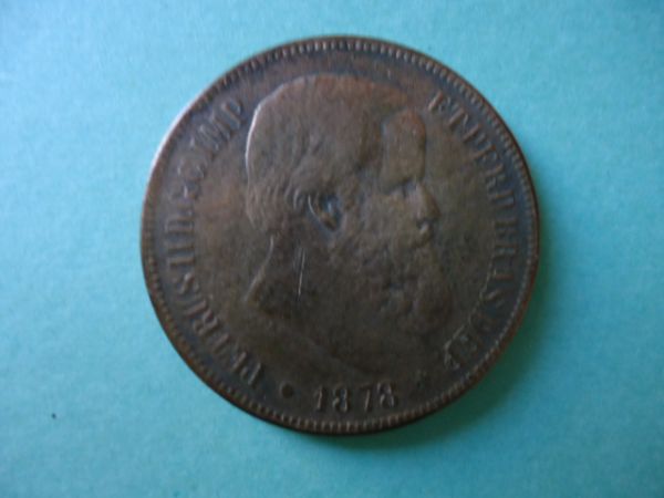 Moeda de 40 réis de Bronze de 1878 BC