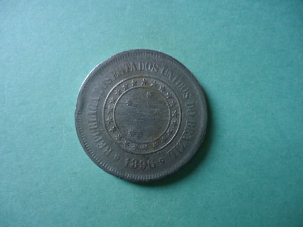 Moeda de 100 réis de Niquel de 1896 MBC