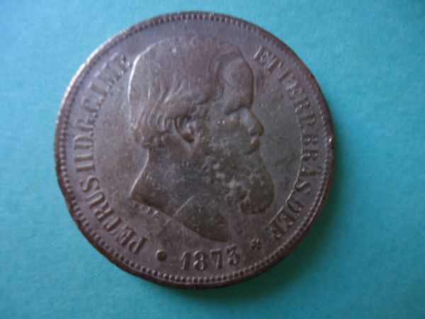 Moeda de 40 réis de Bronze de 1873 BC