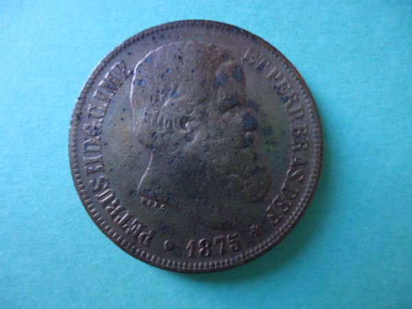 Moeda de 40 réis de Bronze de 1875 BC