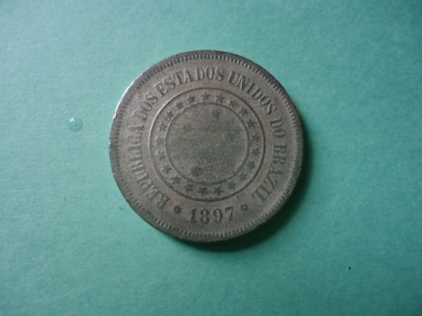 Moeda de 100 réis de Níquel de 1897 BC