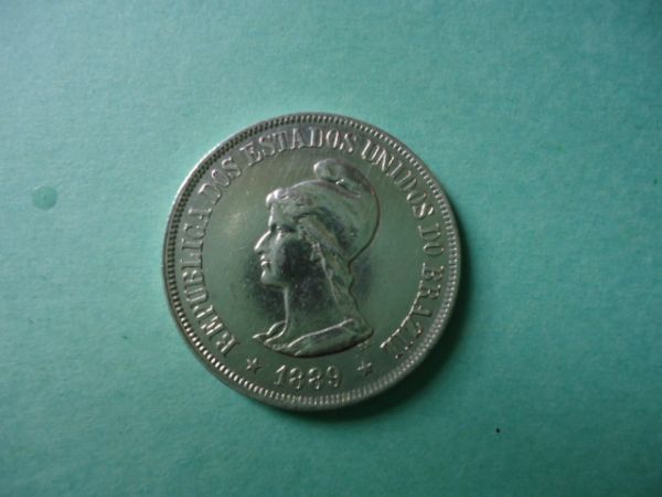 Moeda de 500 réis de Prata de 1889 SOBERBA